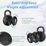 Nimsqury 2-1 Adjustable Kettlebells Set, Kettle bell Weights Set (10lb-25lb), Adjustable Dumbbell for Women/Men Home Gym Workout Strength Training