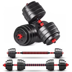 BCBIG Adjustable-Dumbbells-Sets,Free Weights-80lb(40lb*2) Dumbbells Set of 2 Convertible To Barbell A Pair of Lightweight for Home Gym,Women,Men