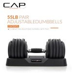 CAP Barbell 55 lb Adjustable Dumbbells Pair