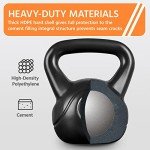 Yaheetech Kettlebell Set HDPE Coated Concrete Kettle Bell Weights Set for Strength Training - Heavy Weight KettleBell for Home Gym Fitness Weight Lifting Bodybuilding, 10kg