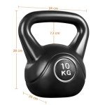 Yaheetech Kettlebell Set HDPE Coated Concrete Kettle Bell Weights Set for Strength Training - Heavy Weight KettleBell for Home Gym Fitness Weight Lifting Bodybuilding, 10kg