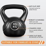 Yaheetech Kettlebell Set HDPE Coated Concrete Kettle Bell Weights Set for Strength Training - Heavy Weight KettleBell for Home Gym Fitness Weight Lifting Bodybuilding, 10kg