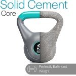 Core Balance Grey Vinyl Kettlebell Weight, Home Gym Strength Training, Cardio Workout, Colour Coded, Non Slip Rubber Feet