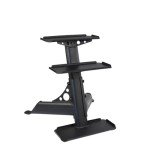 Body-Solid (GDKR50B) 3-Tier Kettlebell Rack - Compact, Durable Kettlebells Weight Stand for Home Gym, Fits 5-50 lb Kettle bells