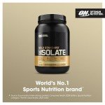 Optimum Nutrition ON Gold Standard 100% Isolate Pure Whey Protein, Naturally Occurring BCAAs and Glutamine, Pre and Post Workout, Vanilla Flavour, 31 Servings, 930 g