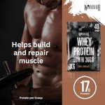 Warrior Whey Protein Powder – Up to 36g* of Protein Per Shake – Low Sugar, and Low Carbs – GMP Certified (Double Chocolate, 1kg)