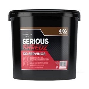 Serious Shredz 4kg – Diet Whey Protein Powder – Contains L-Carnitine L-Tartrate and Green Tea Extract – Supports Lean Muscle Growth, 133 Servings – The Bulk Protein Company (Double Chocolate)