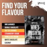 Warrior Whey Protein Powder – Up to 36g* of Protein Per Shake – Low Sugar, and Low Carbs – GMP Certified (Double Chocolate, 1kg)
