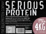 SERIOUS PROTEIN – Protein Powder – 4kg – Low Carb – Supports Lean Muscle Growth – Recovery Supplement - The Bulk Protein Company - 133 Servings (Cookies & Cream)