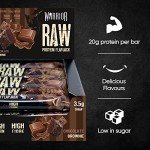 Warrior Raw Protein Flapjacks – 12 Bars x 75g Each – Packed with 20g of Protein – Low Sugar, High in Fibre (Choc Brownie)