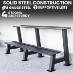 Synergee Kettlebell Storage Rack - Gym Storage Rack for Fitness Equipment Organization - 2-Tier Shelf for Holding Synergee Kettlebell Set