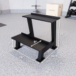 Synergee Kettlebell Storage Rack - Gym Storage Rack for Fitness Equipment Organization. 2-Tier Shelf for Holding Kettlebells.