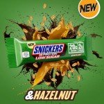 Snickers - High Protein Bars | Low Sugar, Only 2g of Sugar per bar, Hazelnut and Milk Chocolate Flavour, 12 x 57g Box, 20g Protein