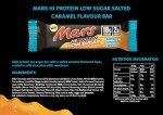 Mars - Salted Caramel Low Sugar Chocolate Hi Protein Bars | 12 x 57g Pack, Only 2g of Sugar per bar, High Protein Energy Snack, 18g Protein