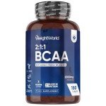 BCAA Tablets 2000mg - 180 Tablets - with Essential Amino Acids - Vitamin B6 & B12-3 Months Supply - 2:1:1 Ratio BCAAs - for Men & Women - Vegan & Non-GMO