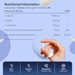 BCAA Tablets 2000mg - 180 Tablets - with Essential Amino Acids - Vitamin B6 & B12-3 Months Supply - 2:1:1 Ratio BCAAs - for Men & Women - Vegan & Non-GMO