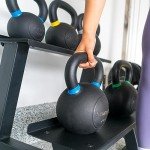 Synergee Kettlebell Storage Rack - Gym Storage Rack for Fitness Equipment Organization. 2-Tier Shelf for Holding Kettlebells.