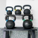 Synergee Kettlebell Storage Rack - Gym Storage Rack for Fitness Equipment Organization. 2-Tier Shelf for Holding Kettlebells.