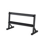 RUNFREELY 2-Tier 48" Dumbbell and Kettlebell Rack for Home Gym, 1000LBS Weights Storage for Free Weights, Dumbbells, Kettlebells and Medicine Ball