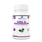 Zinc and Magnesium Tablets Supplement with Added Vitamin B6 by Opal Fitness - Sports Performance and Recovery Formula - GMO Free - Vegetarian & Vegan Friendly - 120 Tablets