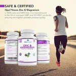 Zinc and Magnesium Tablets Supplement with Added Vitamin B6 by Opal Fitness - Sports Performance and Recovery Formula - GMO Free - Vegetarian & Vegan Friendly - 120 Tablets