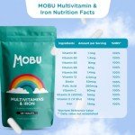 Multivitamin & Iron 120 Tablets for Men & Women | Vitamin B, C, D, E and Iron | Immune Support & Daily Wellbeing Multivitamins with Iron | Vegetarian | MOBU UK