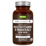 Igennus Methylated Men's Multivitamin, 22 Slow Release Highly Bioavailable Nutrients, Active B-Vitamins, Clean Label, MTHFR Supplement, Energy & Heart Health, 60 Easy-to-Swallow Vegan Tablets