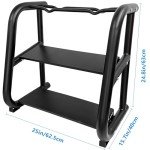 Kettlebell Storage Rack, 2-Tier Weight Racks, Kettlebell Stand, Dumbbell and Kettlebell Rack for Home Gym, Black