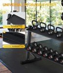 RUNFREELY 2-Tier 48" Dumbbell and Kettlebell Rack for Home Gym, 1000LBS Weights Storage for Free Weights, Dumbbells, Kettlebells and Medicine Ball