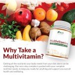 Multivitamin Tablets for Men & Women - 365 Tablets - 1 Year Supply - 25 A-Z Multivitamins & Minerals Including Iron, Zinc & Vitamin D - One a Day - Made in The UK - Nu U Nutrition