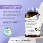 Multivitamins & Minerals - 365 Vegan Multivitamin Tablets - 1 Year Supply - Multivitamin Tablets for Men and Women with 26 Essential Active Vitamins & Minerals - Made in The UK by Nutravita