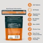 Vitamin D3 4000 iu & Vitamin K2 MK7 100μg - 1 Year Supply, 365 Easy-Swallow Vitamin D3 K2 Tablets, 1-A-Day High Strength Vegetarian D3 and K2 Vitamin Supplements, UK Made Vitamin D Tablets