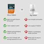 Vitamin D3 4000 iu & Vitamin K2 MK7 100μg - 1 Year Supply, 365 Easy-Swallow Vitamin D3 K2 Tablets, 1-A-Day High Strength Vegetarian D3 and K2 Vitamin Supplements, UK Made Vitamin D Tablets