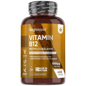 Vitamin B12 Tablets - 1000mcg - Vegan B12 Supplement - 450 Methylcobalamin Tablets (1+ Year Supply) - 1 Per Day - 6mm in Size - Easy to Swallow - Made in The UK