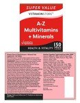 Vitamin Store A-Z Multivitamins & Minerals Food Supplement, 150 Tablets per Tub, Pack of 2 Tubs, 10 Months Supply