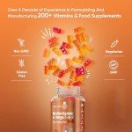 Multivitamin for Kids - 120 Natural Raspberry & Orange Flavour Chewable Gummies (2 Month Supply) - Low-Sugar Childrens Multivitamins with Zinc & Omega 3, 6 & 9 - Vegetarian Vitamins for Kids