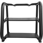 Kettlebell Storage Rack, 2-Tier Weight Racks, Kettlebell Stand, Dumbbell and Kettlebell Rack for Home Gym, Black
