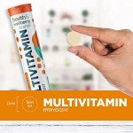 Effervescent Multivitamins - High Strength Multivitamin Tablets - Complete One a Day Supplements for Men & Women - 20 Per Tube (Pack of 4)