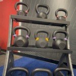 TKO 3-Tier Kettlebell Rack | Perfect for Any Home Gym & Commercial Gym | Black/Silver Kettle Bell Weight Stand | Keep Your Workout Area Clean & Safe | 31” W x 23” D x 33” H