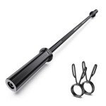 56" Olympic Barbell Bar, 2" Standard Straight Barbell Bars for Weight Lifting Bar for Bench Press/Squats/Hip Thrusts/Lunges/Biceps- Home Gym Weight Bar- 2 Spring Collars(500lb Weight Capacity)