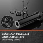 56" Olympic Barbell Bar, 2" Standard Straight Barbell Bars for Weight Lifting Bar for Bench Press/Squats/Hip Thrusts/Lunges/Biceps- Home Gym Weight Bar- 2 Spring Collars(500lb Weight Capacity)