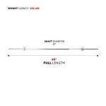 Sunny Health & Fitness 60 Inch Threaded Chrome Barbell Bar, 1 Inch Barbell Diameter with Ring Collars - STBB-60