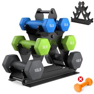 Compact 3-Tier Dumbbell Weight Rack for Home Gym