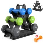 Compact 3-Tier Dumbbell Weight Rack for Home Gym