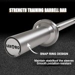 Olympic Barbell Bar, 48-inch Weight Lifting Bar, Fits 2-inch Weight Plates, Strength Training Workout Bar for Squats, Hip Thrusts, Bench Press, and Weightlifting, with 2 Spring Collars (350LBS Weight Capacity）