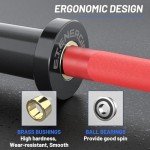 E.T.ENERGIC 4ft Olympic Barbell 20KG Bar Load 500lbs Capacity Available Men's Barbell with Hard Chrome Sleeves for 2" Olympic Plates