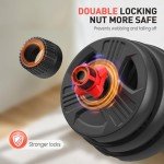 UKEEP Adjustable Dumbbells Set, 20/30/40/60/80lbs Free Weight Set with Connector of 2 Convertible to Barbell, Fitness Exercises for Home Gym Suitable Men/Women