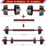BCBIG Adjustable-Dumbbells-Sets,Free Weights-20lb(10lb*2) Dumbbells Set of 2 Convertible To Barbell A Pair of Lightweight for Home Gym,Women and Men Equipment