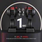 Yaheetech Adjustable Dumbbell Set Free Weight Dumbbells 40lbs Fast Adjust Dumbbells 3 in 1 Dumbbell Weight Set Used as Barbell, Kettlebells, with Tray for Men/Women Strength Training Equipment
