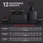 Yaheetech Adjustable Dumbbell Set Free Weight Dumbbells 40lbs Fast Adjust Dumbbells 3 in 1 Dumbbell Weight Set Used as Barbell, Kettlebells, with Tray for Men/Women Strength Training Equipment